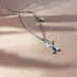 Solid 925 Sterling Silver Initial Crystal Personalised Alphabet Letter Necklace Silver
